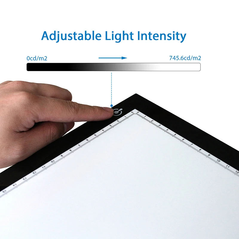  HUION LA3 LED Tracing Light Box, Portable USB Copy Board  Dimmable Brightness Tatto Light Pad - A3 Size