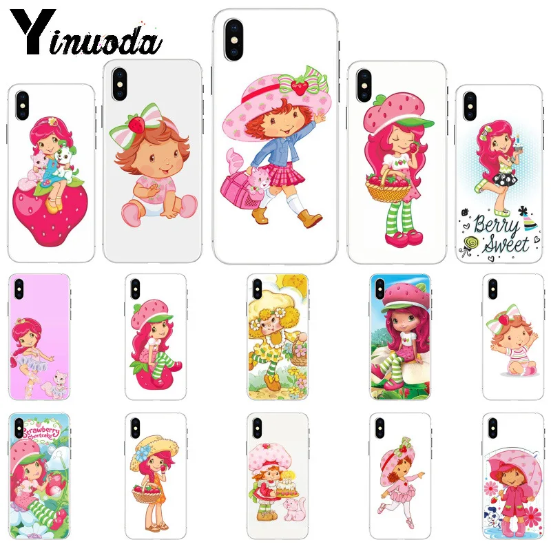 Чехол Yinuoda для телефона с изображением клубники и Доры iPhone 8 7 6 6S Plus 5 5S SE XR X XS MAX 11 11pro