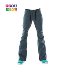GSOU зимние лыжные штаны для женщин Сноубординг зимние уличные ветрозащитные лыжные штаны Новые Теплые дышащие толстые хлопковые высококачественные