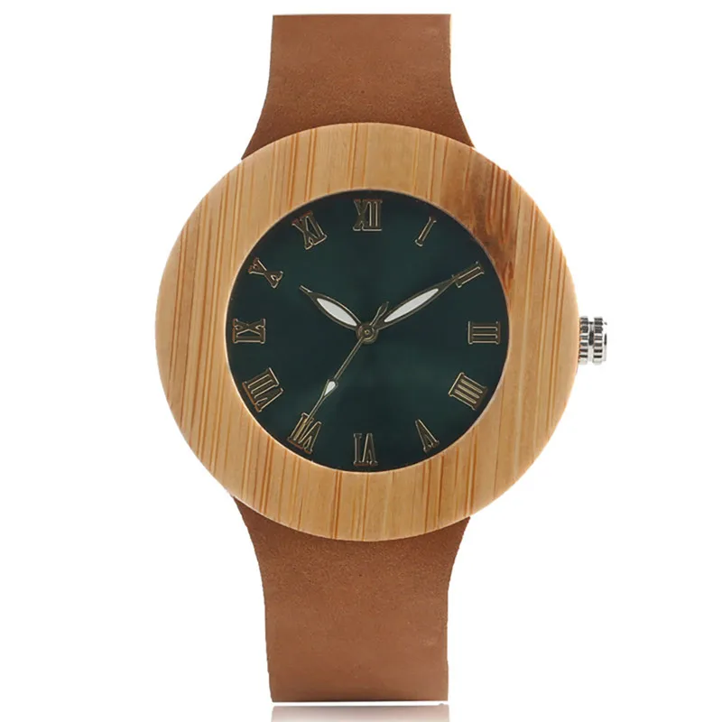 Green Face Новые Креативные деревянные часы аналоговые женские подарочные из