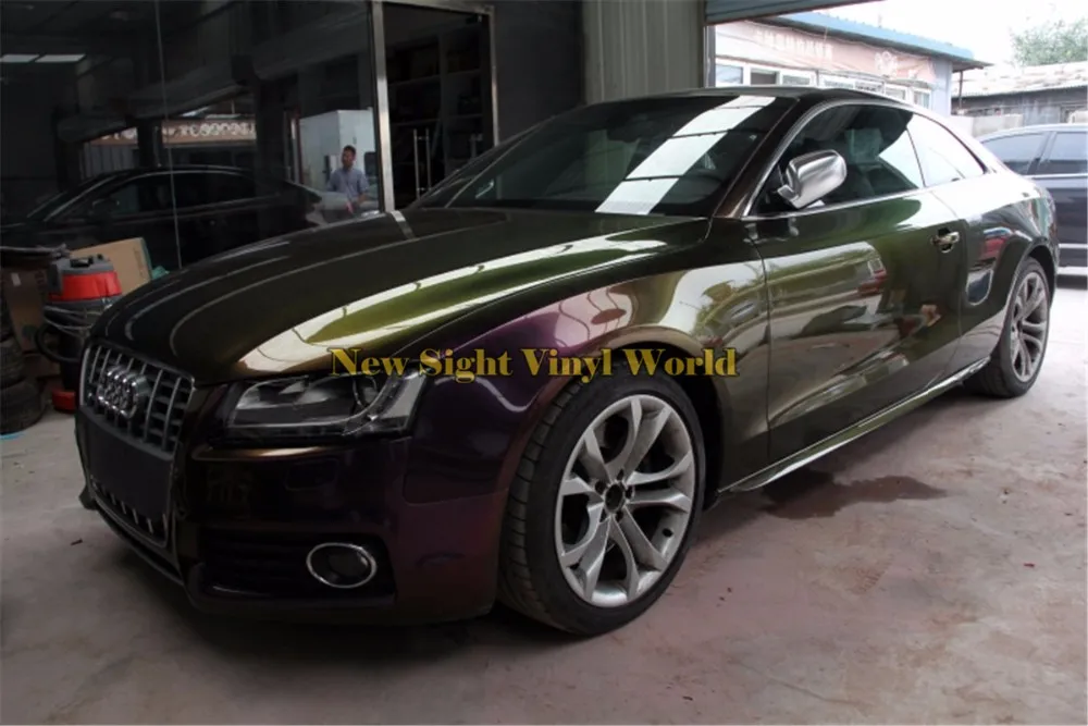 3 слоя фиолетового зеленого глянцевого жемчуга фотокатушка без пузырьков для