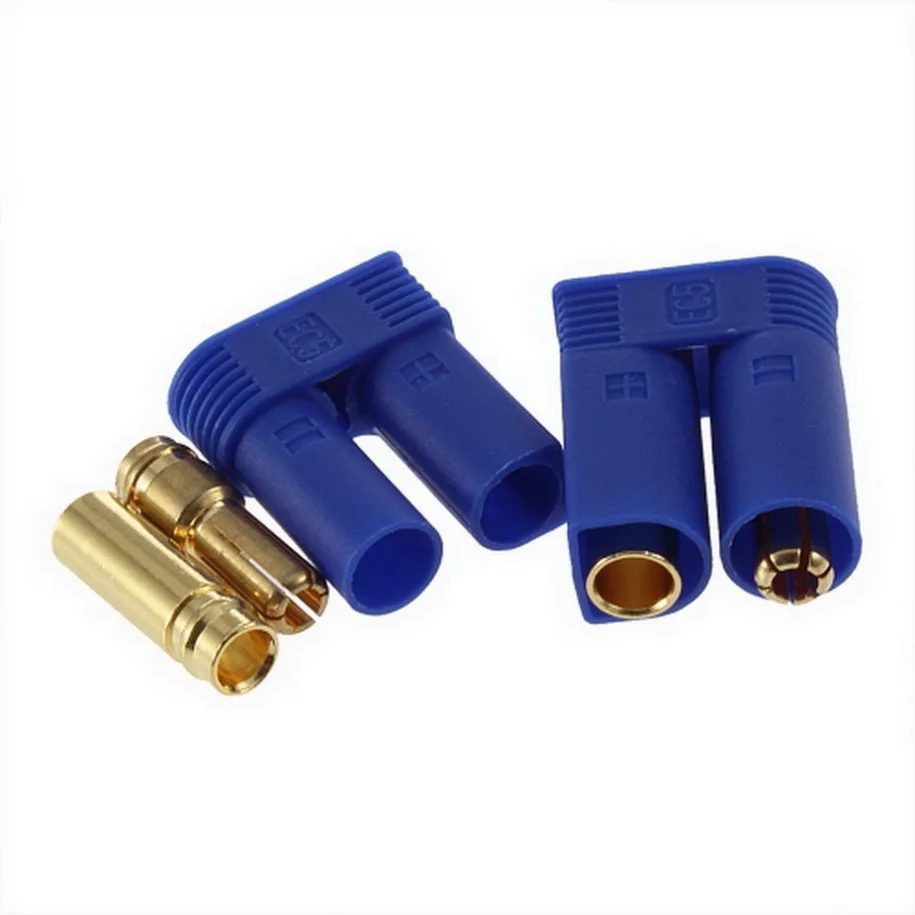 

1 Pair EC5 Bullet Connectors Plugs Adapters Male / Female Losi Style 5mm New Hot!