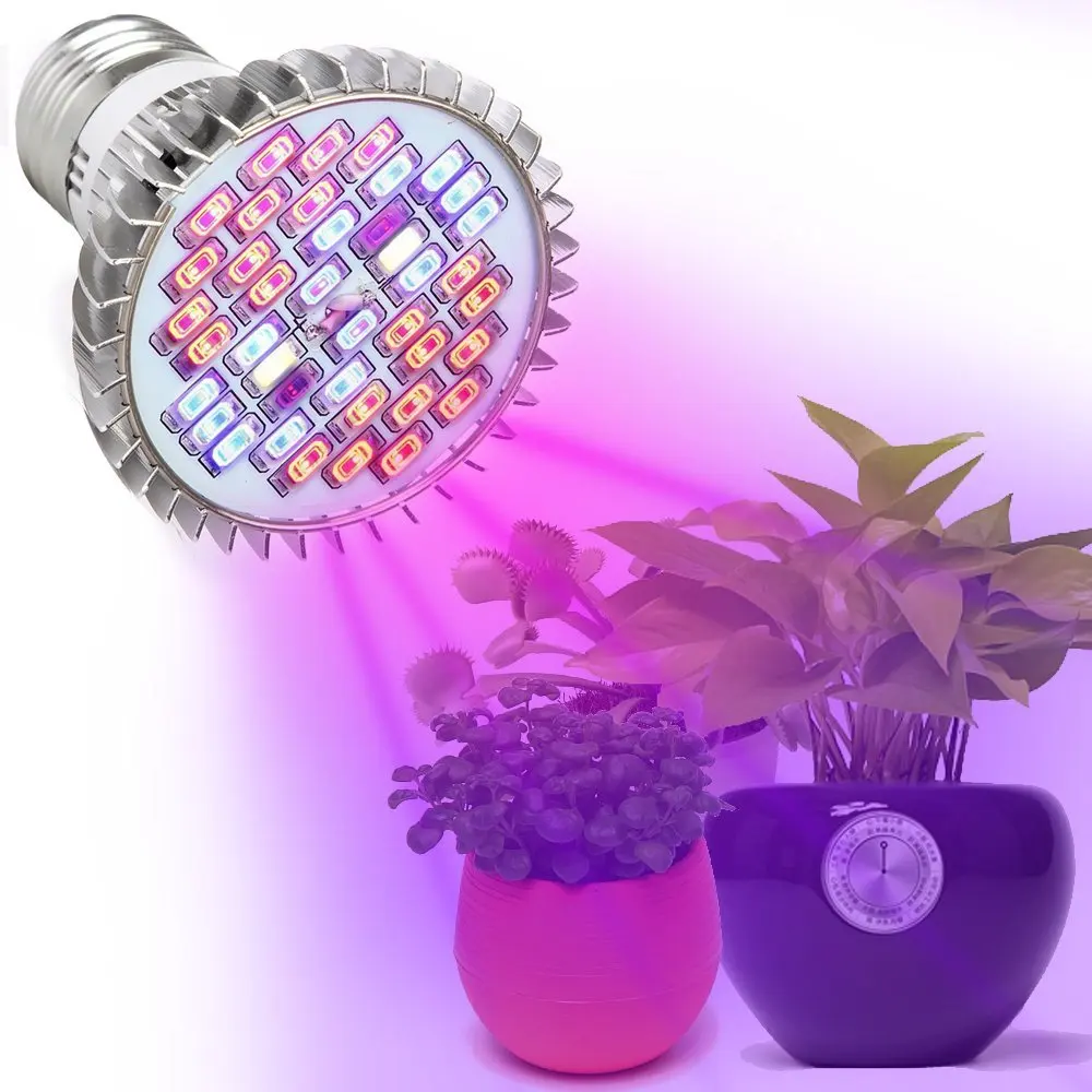 E27 30W Full Spectrum 40 Led Plant Grow Horticulture Growing Light Bulb Lamp for Garden Flower