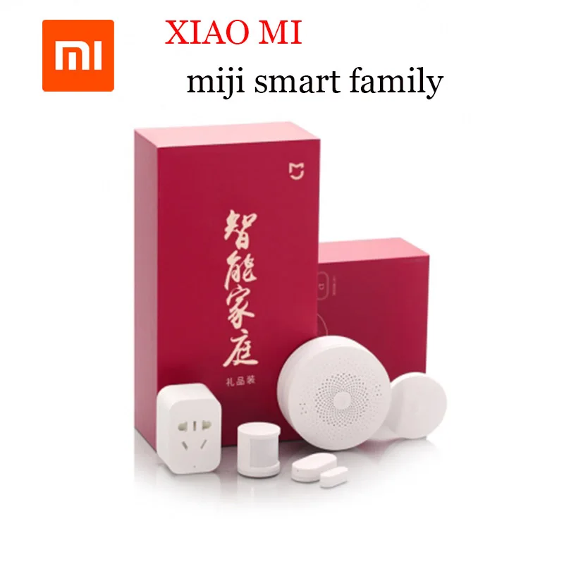 Original xiaomi miji Smart home gift set Smart socket Body sensor wireless switch Door sensor for xaiomi APP control (1)