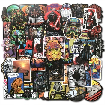 

AQK 50Pcs Cool Star Wars Toy Stickers Doodle Decals Sticker Pack For Kids Gift DIY Skateboard Luggage Laptop Guitar Fridge Car