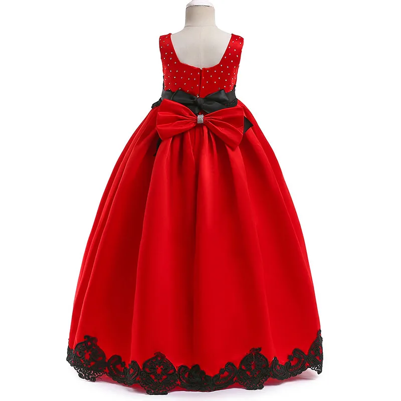 Платье для девочек; одежда с аппликацией и вышивкой; красивый карнавальный костюм с цветочным рисунком для свадебной вечеринки; платье-пачка для первого причастия; SMR018