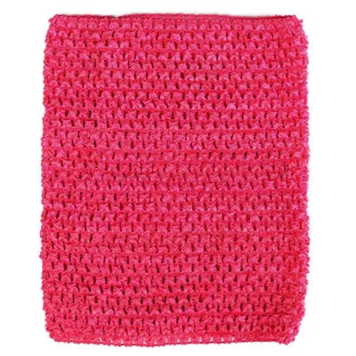 Горячие 9 ''вязаный топик для девочек; мини-юбка-пачка с эластичной резинкой на талии повязка Для женщин девочек резинка для волос, принцессы Юбка для девочек - Цвет: Rosy