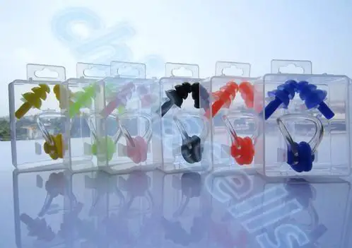 100sets Soft Silicone Waterproof Swimming Diving Surf Water Sports Protection Earplugs Nose Clip Swim Pool Gear equipment