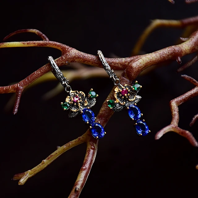 DreamCarnival-pendientes colgantes de circonia azul para mujer, aretes, Zirconia, circonita, zirconita, diseño floral, aniversario, fiesta, 1989 DreamCarnival-pendientes colgantes de circonia azul para mujer, aretes, Zirconia, circonita, zirconita, diseño floral, aniversario, fiesta, 1989