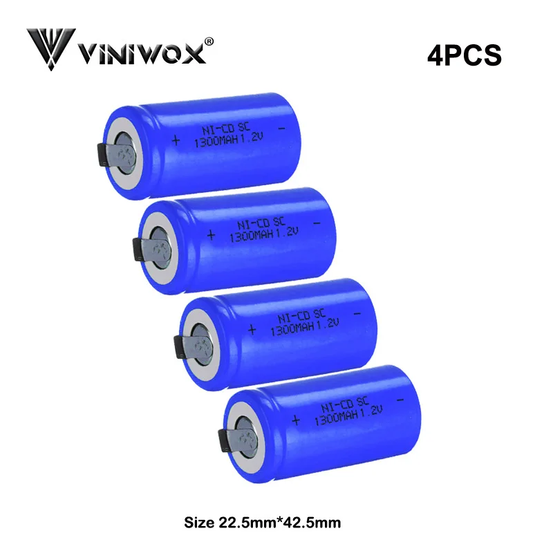 SC 1,2 в 1300 мАч Ni-CD Электроинструмент аккумуляторные батареи элемент питания Электрическая аккумуляторная отвертка элементы