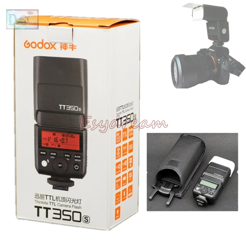 Godox TT350S 2,4 г HSS TTL 1/8000 s GN36 мини-Вспышка Speedlite для sony A9 A7 A7S A7R II III A7II a7M2 A58 A99 A6300 A6000 Камера