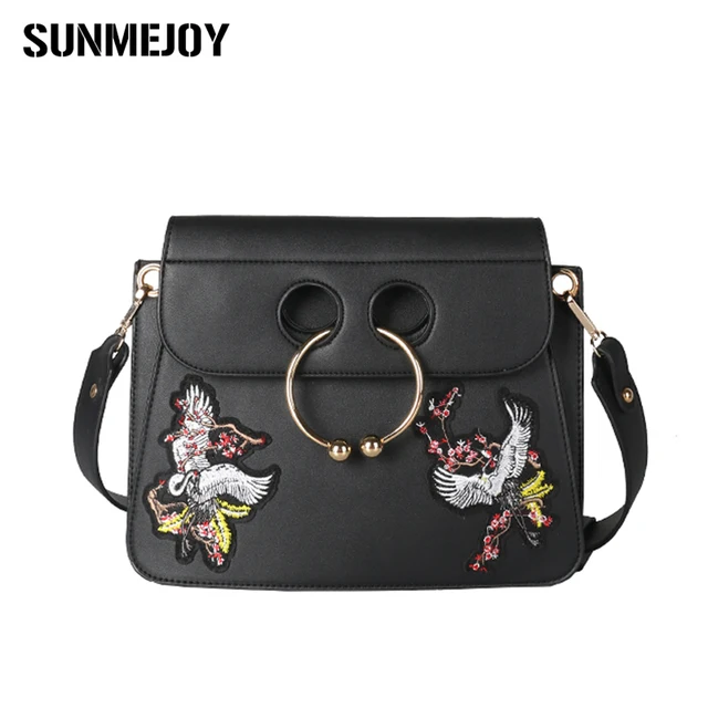 Sunmejoy Embroidered Inclined Bag Shoulder Las Hand Women Sunmejoy Embroidered Inclined Bag Shoulder Las Hand Women Circle Design Handbag 2017 Woman Bags Handbags