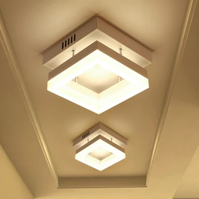 9 w светодиодный Потолочные светильники железо акрил Высокая яркость для Ванная комната проход коридора лампы Освещение для дома