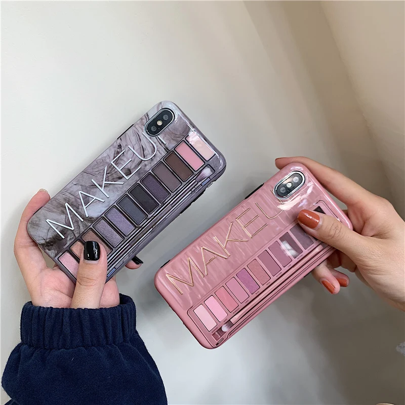 

For Huawei P30 P20 P30Pro Makeup Eyeshadow Palette For Huawei p20Pro P10 P10Plus glossy soft silicone case cover case capa