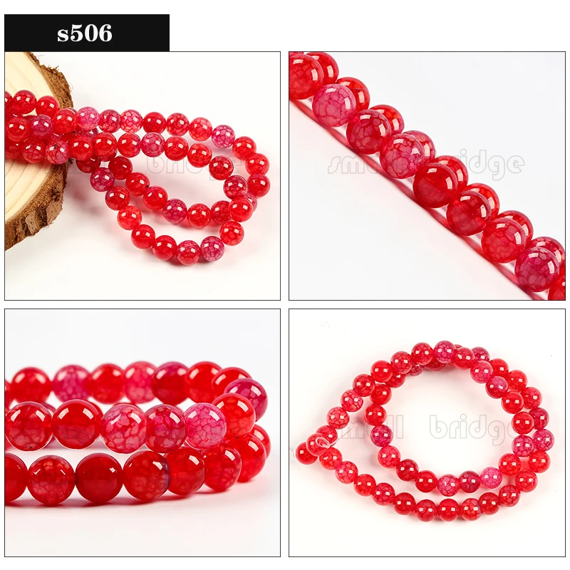 6 8 10 мм круглые красные коралловые бусины для изготовления ювелирных изделий браслет Diy ожерелье разделитель натуральный камень Бусины S506