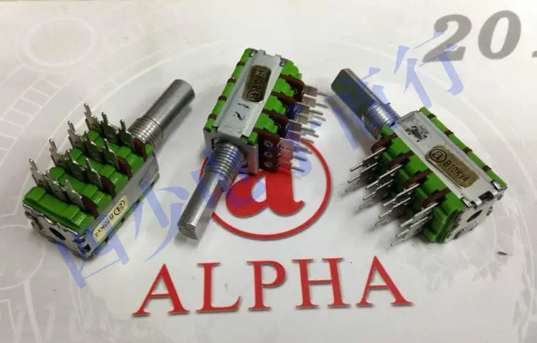 

1pcs Taiwan ALPHA Alfa RD124F-20 Quad Precision Potentiometer B100K*4 shaft length 20MM