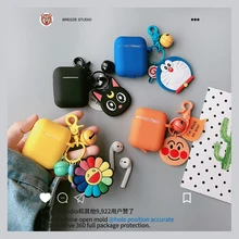 Силиконовый чехол для airpods с Луной Сейлор Мун Anpanman Doraemon Такаши Мураками Kaikai Kiki Rainbow брелок "Цветок"