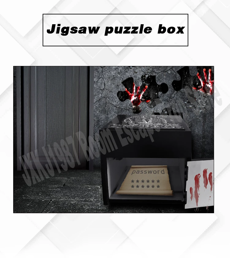 Jxkj1987real room escape Игра Головоломка коробка положить девять деревянных частей на коробке в правильном пути, чтобы снять замок