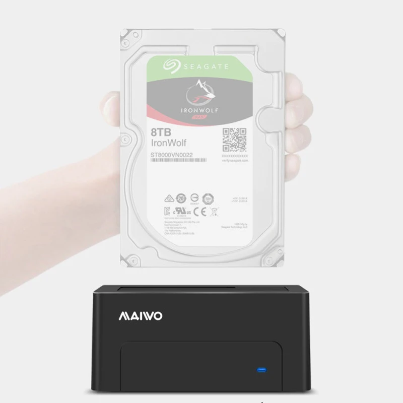 MAIWO K308New Hdd корпус Usb 3,0 на Sata жесткий диск Док-станция Поддержка 2,5/3,5 дюймов Sata Hdd/Ssd до 8 ТБ чехол(Us Plu
