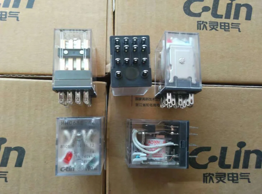 

HHC68BL-4Z Brand new original authentic C-Lin HHC68B-4Z JZX-22F(D)/4Z HH54P MY4 YZR4PD Relay AC380V