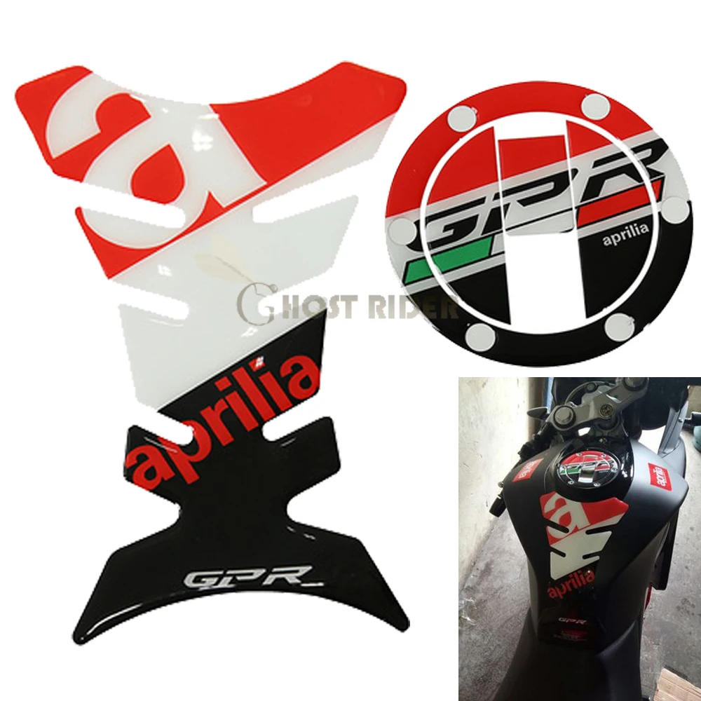 

For Aprilia CAPONORD/ETV1000, RST1000 FUTURA. FALCO/SL1000 Motorcycle 3D Rubber Sticker Gas Fuel Oil Tank Pad Protector Decals