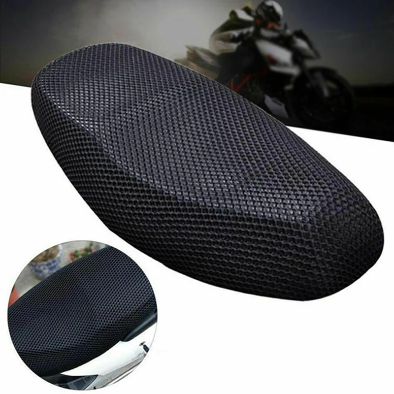

New Practical Motorcycle Net Polyester Seat Cover Electric Bike 3D Mesh Protector Cushion