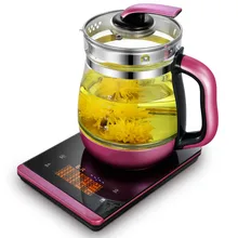 Электрический чайник отверждения горшок полностью автоматический утолщенный стеклянный Электрический чай с многофункциональной функцией кипения безопасности автоматического выключения