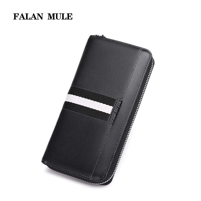 FALAN MULE кошелек брендовый мужской из натуральной кожи качественный длинный