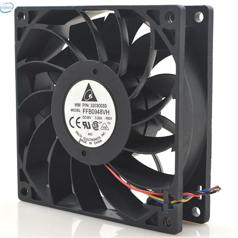 Original FFB0948VH Computer Blower Cooling Axial Fan DC 48V 0.26A 12.48W 9225 92*92*25mm 3700RPM