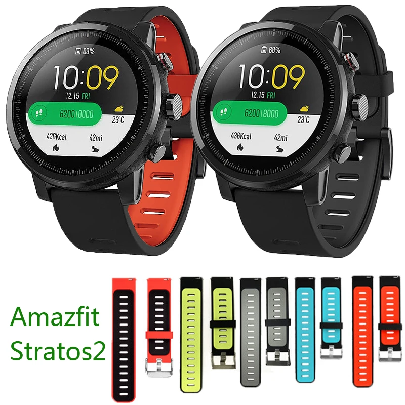 22 мм Huami Amazfit Stratos 2 band смарт-часы ремешок дышащие силиконовые полосы Мягкий ремень для samsung gear s3/galaxy watch 46 мм полосы