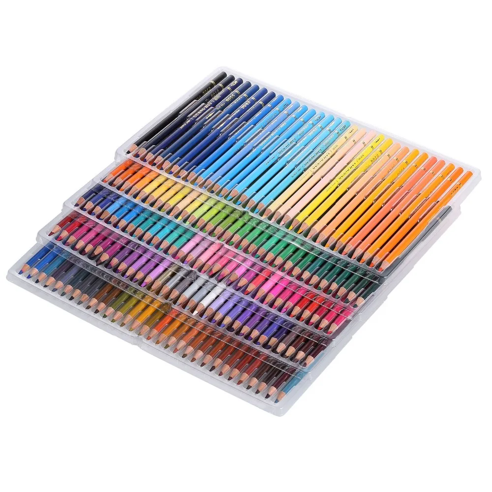 150 акварельные карандаши воды растворимые цветные карандаши Рисовальщик карандаши с чехол для взрослых раскраски книги по искусству
