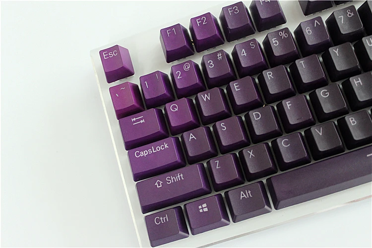 MP 104 клавиши толстый pbt фиолетовый градиент двойной съемки подсветка Keycap OEM профиль для проводной USB механическая клавиатура