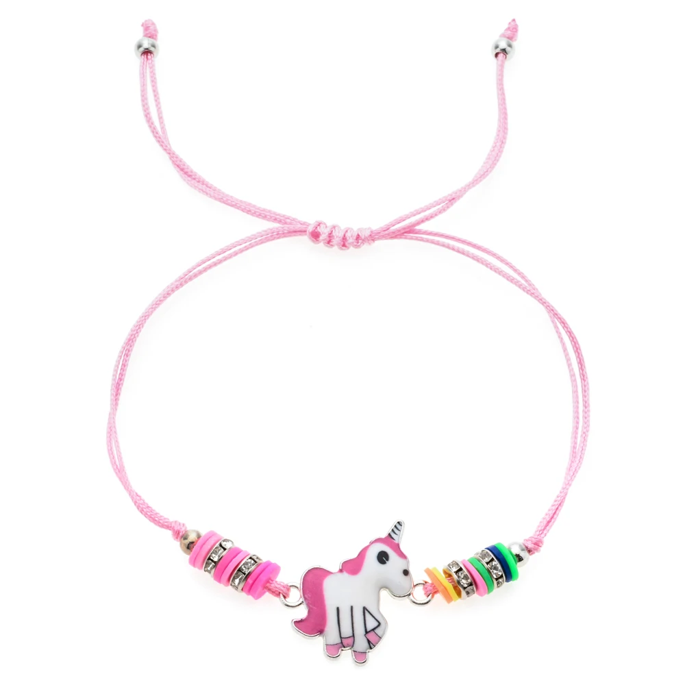 Lovely Pink Adjustable Unicorn Bracelet