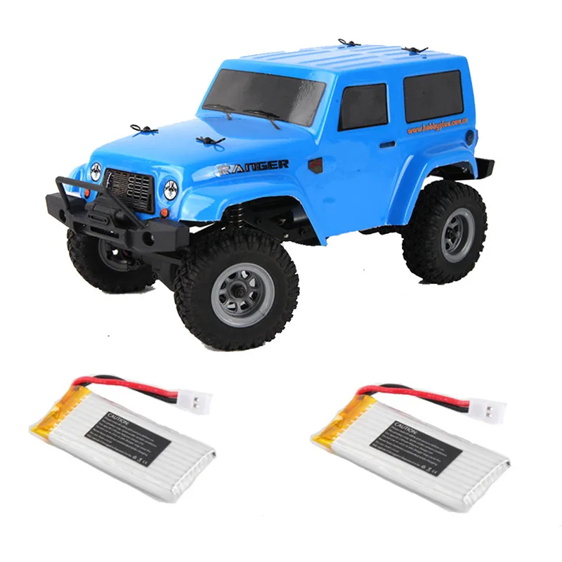 URUAV 1/2 батарея D1RC 1/24 2,4G 4WD Мини Rc автомобиль пропорциональное управление водонепроницаемый гусеничный электрический автомобиль RTR модель детские игрушки - Цвет: Blue with 2 battery