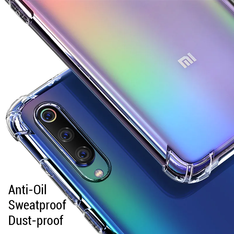 PZOZ Case For Xiaomi Mi 9 SE Mobile Phone Protective Bag Transparent Shockproof Silicone Clear TPU Soft Shell For Xiaomi Mi9 SE
