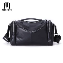 Новая Большая вместительная квадратная Повседневная сумка из натуральной кожи деловые мужские дорожные сумки на одно плечо сумка через плечо