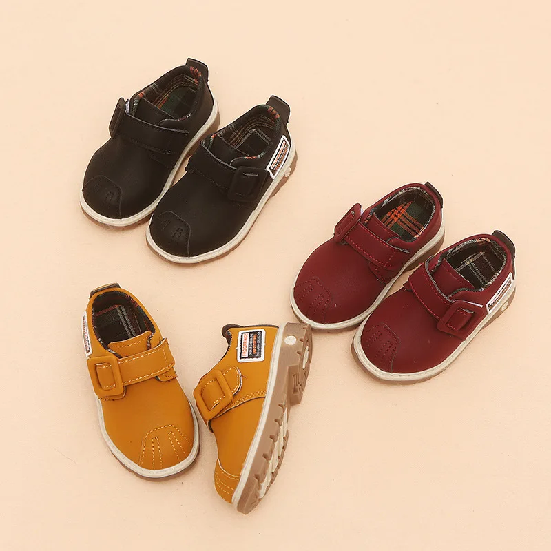 

1-3-4-6 Years old Spring and Autumn New Korean children's shoes Boys black shoes British soft bottom Children's casual shoes