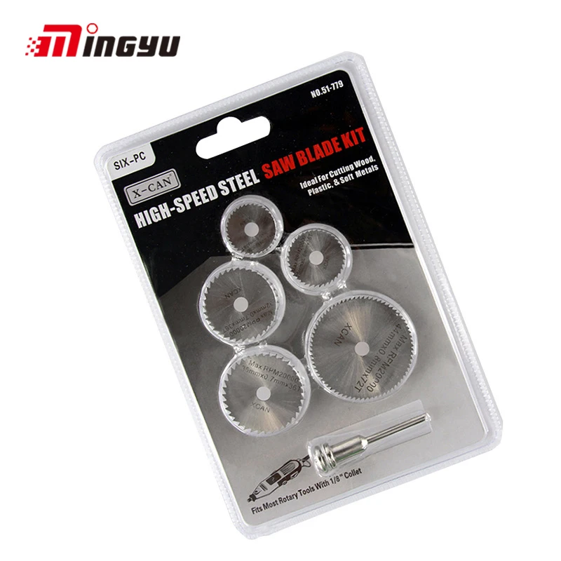 6pcs Circular Blade Saw Dremel Mini HSS Rotary Jig Tool Metel Wood Cutter Woodworking Power Tools C