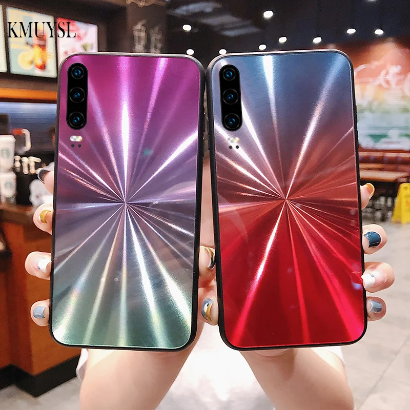 

Gradient CD Phone Case For Huawei Mate 20 Lite P30 Pro P20 Lite P Smart 2019 Y6 Prime Y7 Pro Y9 2019 On Honor 8X 8A Pro Cover