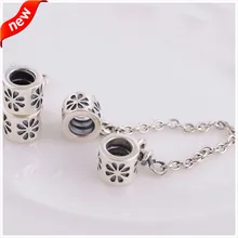 Fit pandora pulsera del encanto de estilo europeo para la elaboración de joyas cadena de seguridad de plata 925 sterling silver charm wholesale sf001
