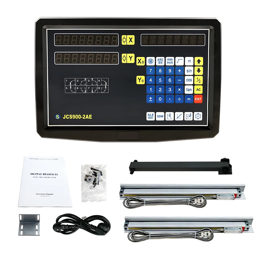 Complete 2 AXIS DRO Set/Kit Digital Readout Display JCS900 2AE with 2