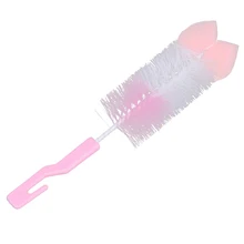 2 шт./компл. Детская щетка для сосков бутылка детское молоко 360 градусов губка очиститель с соской щетка произвольного цвета