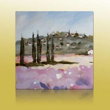 

Hand-painted Modren Wall Art Decor Abstract Living Room Hall Winter Snow Tree Landscape Oil Painting On Canvas