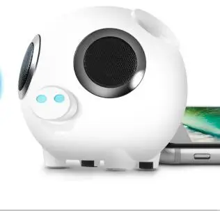 JINSERTA Многофункциональный 2 в 1 Милый Свинья в форме животного Bluetooth беспроводной переносной динамик power Bank динамик с fm-приемником для подарка - Цвет: White
