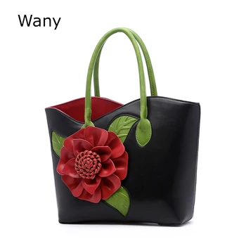 

New Vintage national trend three-dimensional flower bag women's handbag female bag big Chinese style bags