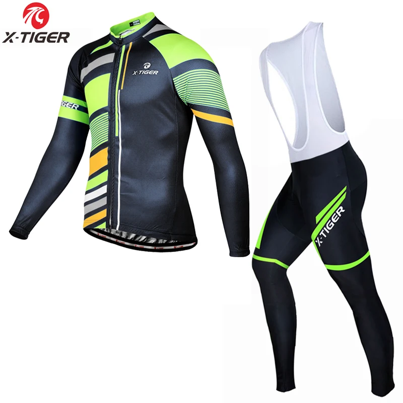 X-Tiger зимний комплект с длинным рукавом для велоспорта зимняя теплая велосипедная одежда Maillot Ropa Ciclismo Invierno термальная флисовая велосипедная