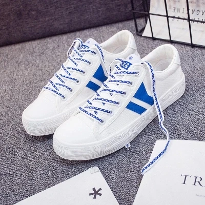 

Spring summer new Harajuku Korean student white canvas shoes