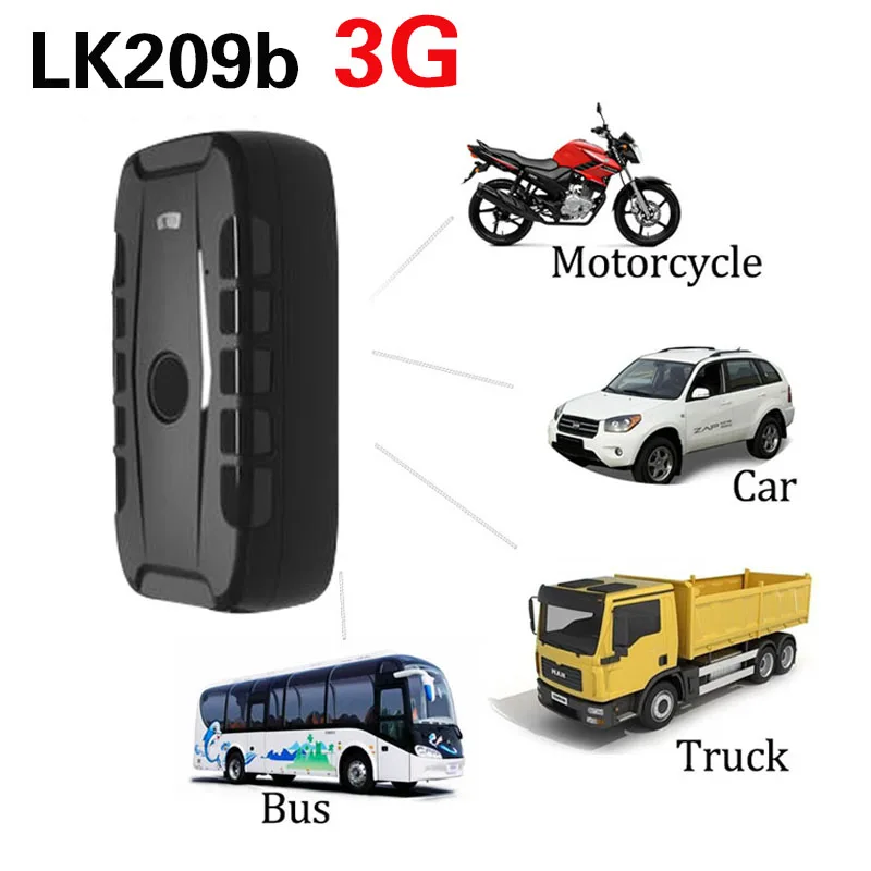 

3G Car GPS Tracker LK209B Vehicle Tracking Device WCDMA Locator GSM GPRS Tracker 120 Days Standby Time Strong Magnet Waterproof