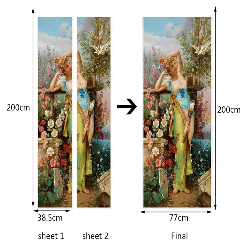 oleo estilo europeu retro 3d em pvc 05