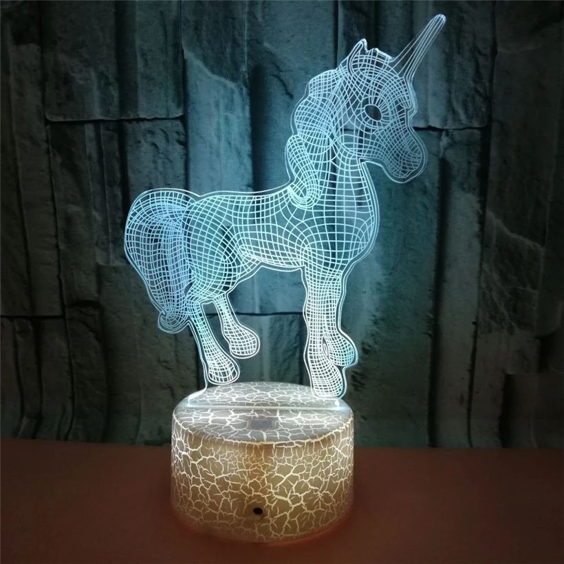 Unicorn 3D night light (2)